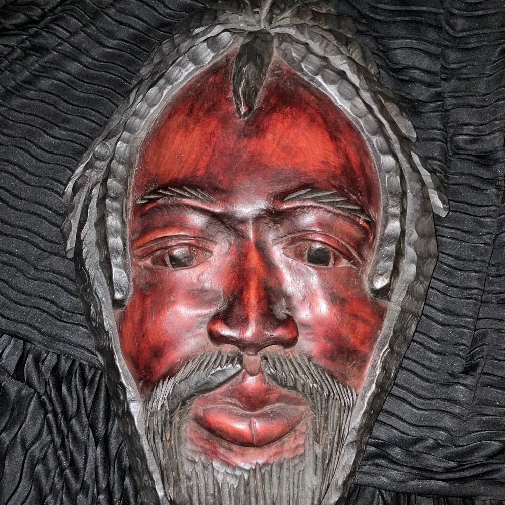 African mask - hand carved “Wisdom”